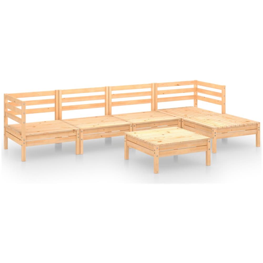 Set Divani Da Giardino 6 Pz In Legno Massello Di Pino - Foto 2
