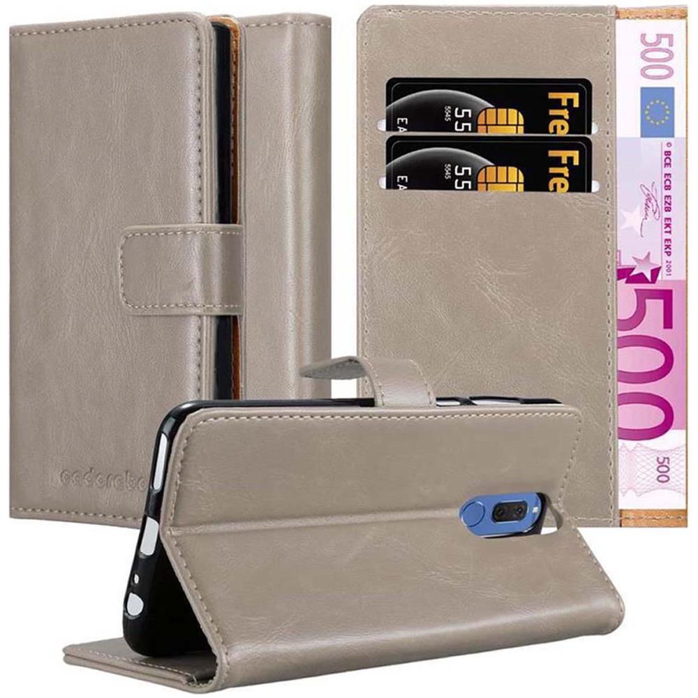 Custodia Compatibile Con Huawei Mate 10 Lite In Marrone Cappuccino - Coperchio Protettiva Con Chiusura Magnetica, Funzione Stand E Tasca Per Le Carte - Foto 1