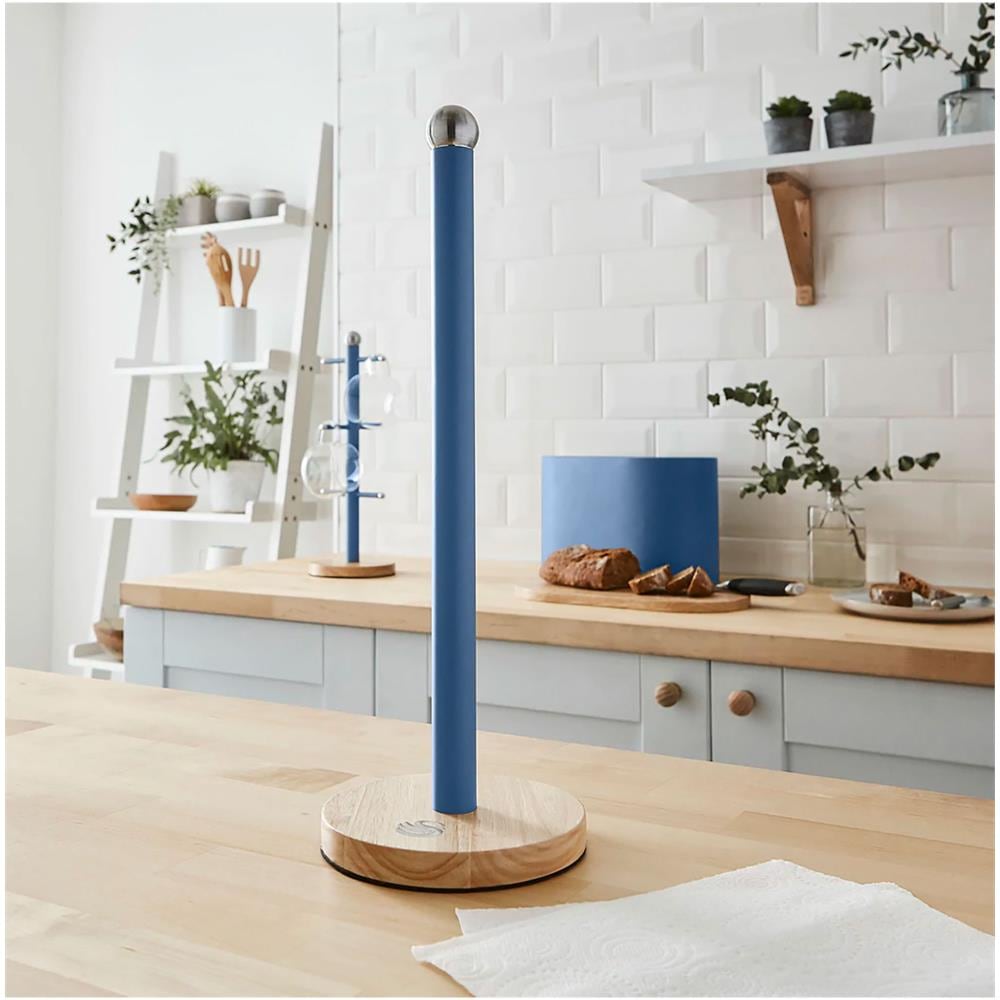 Swan Nordic Nordic Portarotolo Da Cucina, Acciaio Al Carbonio, Alta Qualità Design Moderno Blu - Foto 5