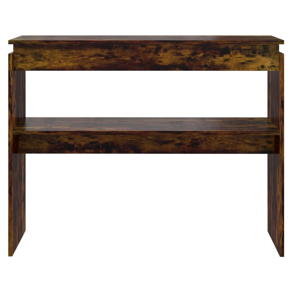 Tavolino Consolle Rovere Fumo 102x30x80 Cm In Legno Multistrato - Foto 1