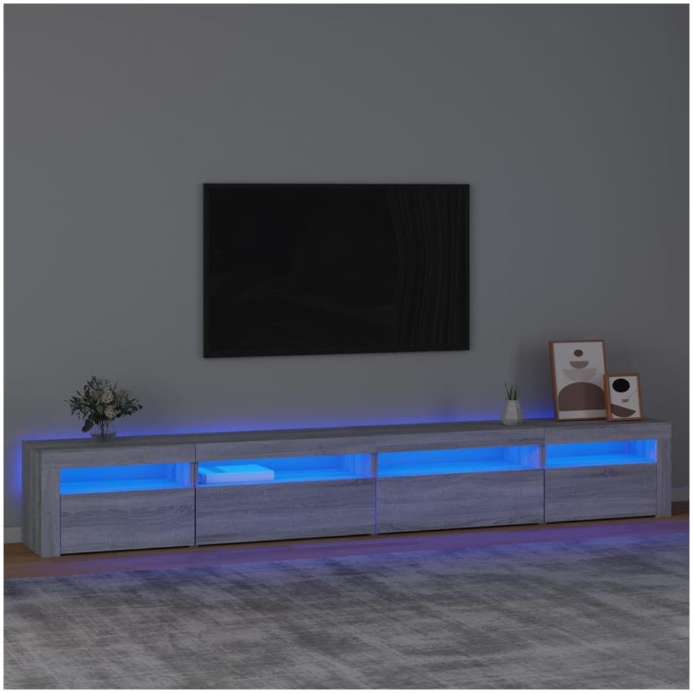 Mobile Porta Tv Con Luci Led Grigio Sonoma - Foto 1