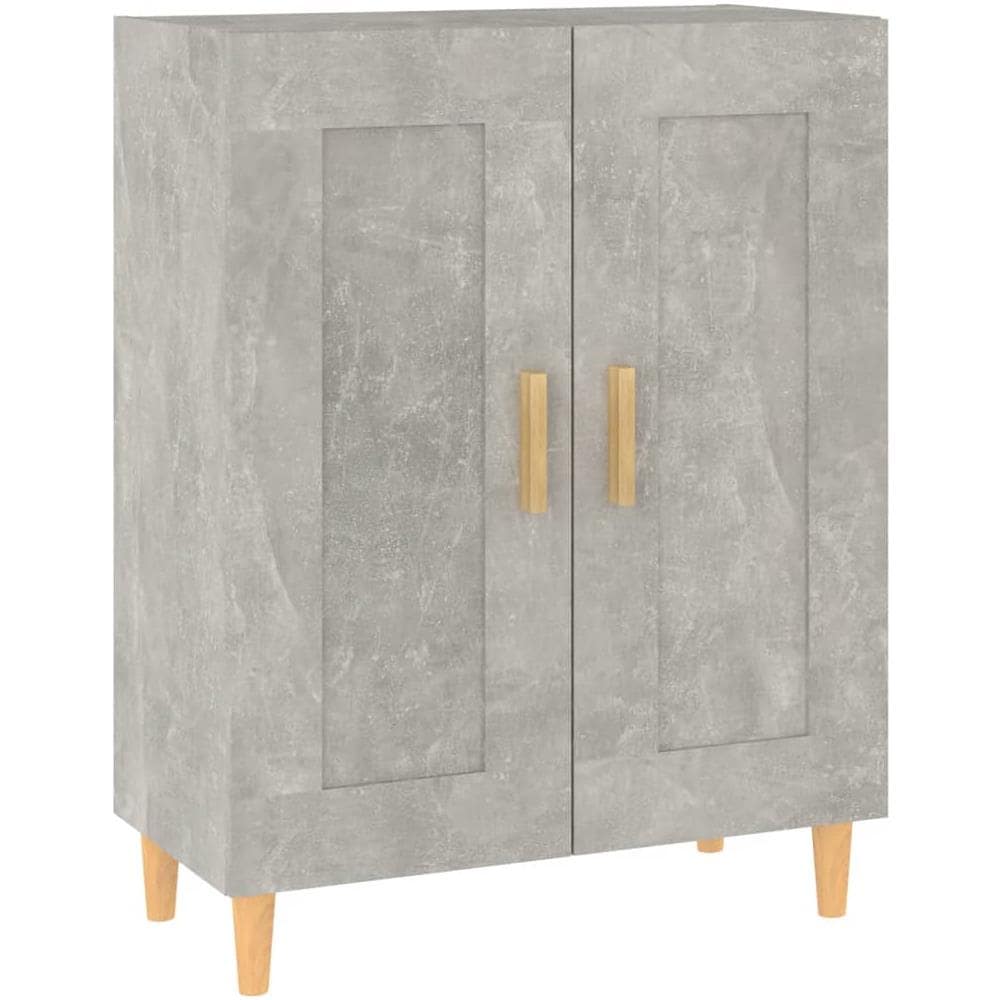 Credenza Grigio Cemento 69,5x34x90 Cm In Legno Multistrato - Foto 2
