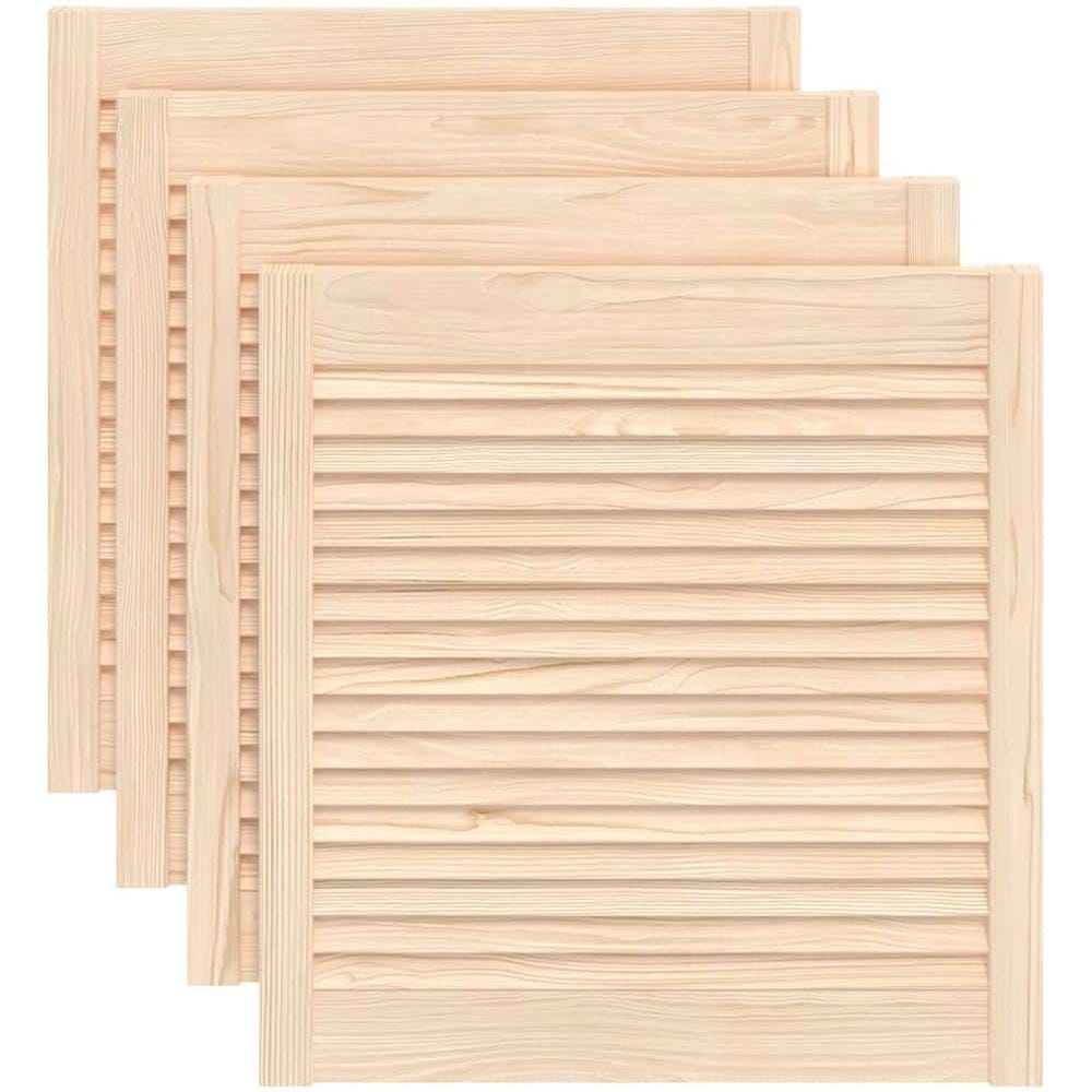 Ante con Design a Lamelle 4 pz 61,5x59,4 cm in Legno di Pino - Foto 1