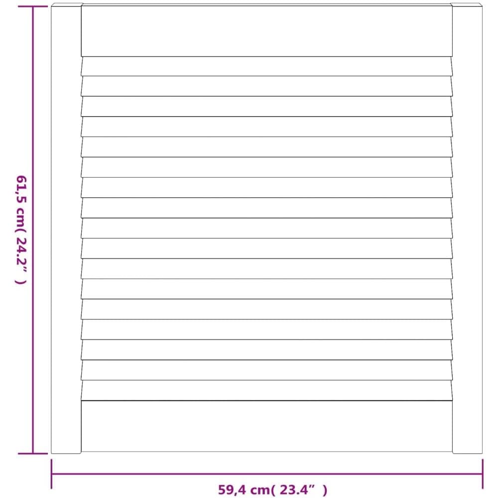 Ante con Design a Lamelle 4 pz 61,5x59,4 cm in Legno di Pino - Foto 5