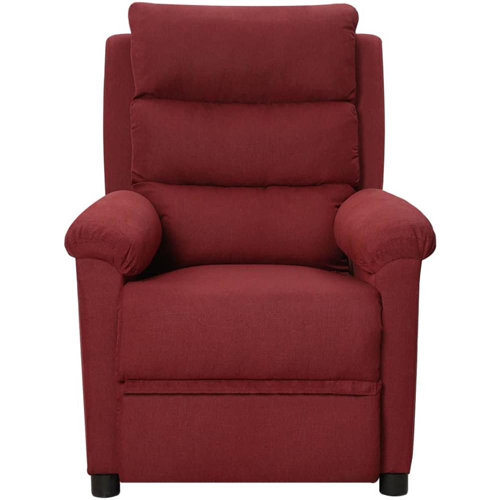Poltrona Reclinabile Rosso Vino In Tessuto - Foto 2