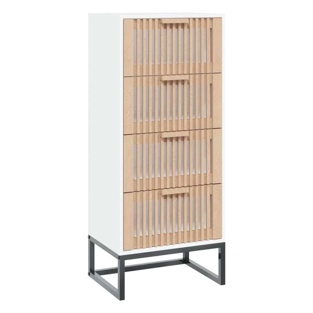 Credenza Bianca 40x30x95 Cm In Legno Multistrato - Foto 2