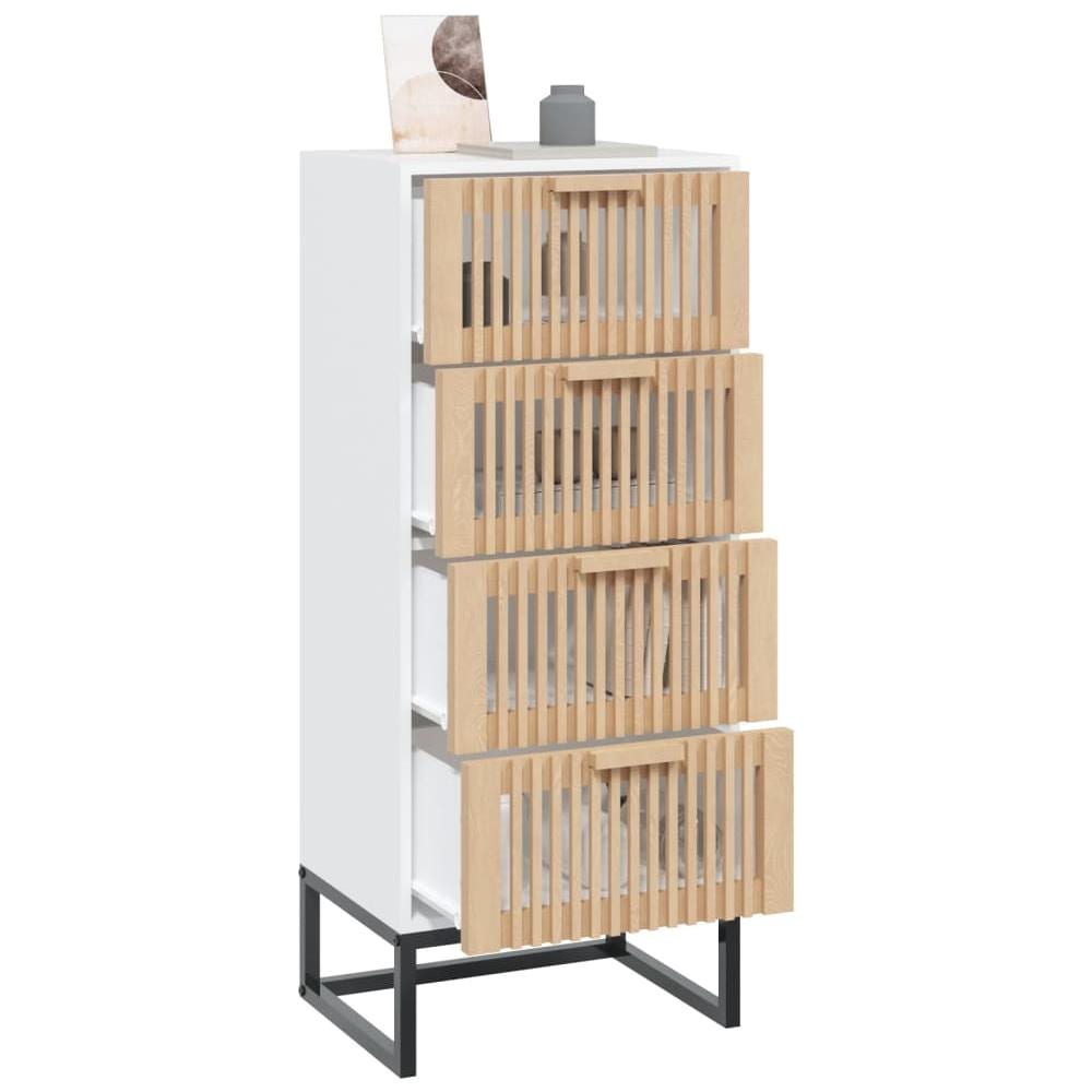Credenza Bianca 40x30x95 Cm In Legno Multistrato - Foto 3