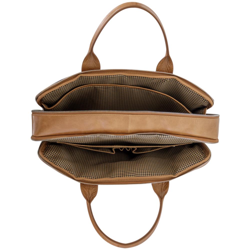 Borsa porta pc in pelle 16" Kronborg Tan - Foto 2