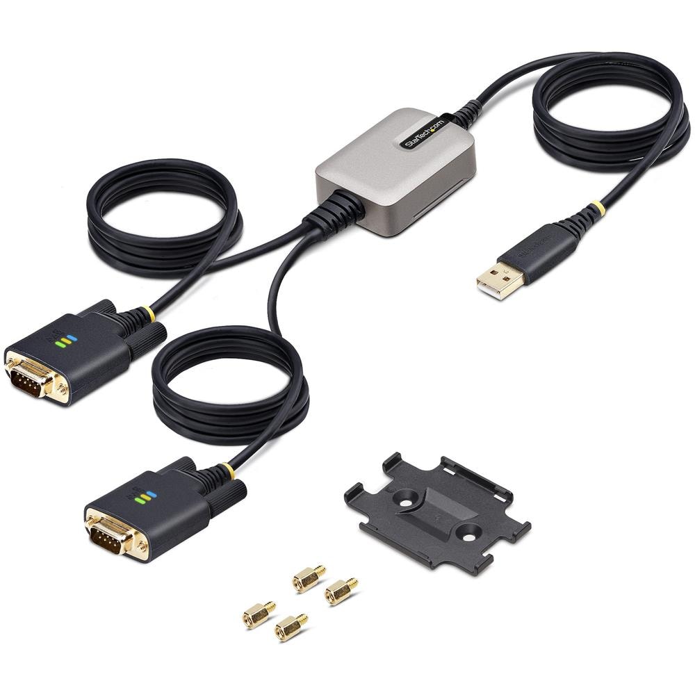 2P6FFC-USB-SERIAL adattatore per inversione del genere dei cavi USB-A 2 x DB-9 RS-232 Nero, Grigio - Foto 9