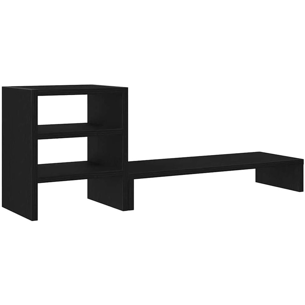 Supporto Monitor con Organizzatore Rovere Nero in Truciolato - Foto 1