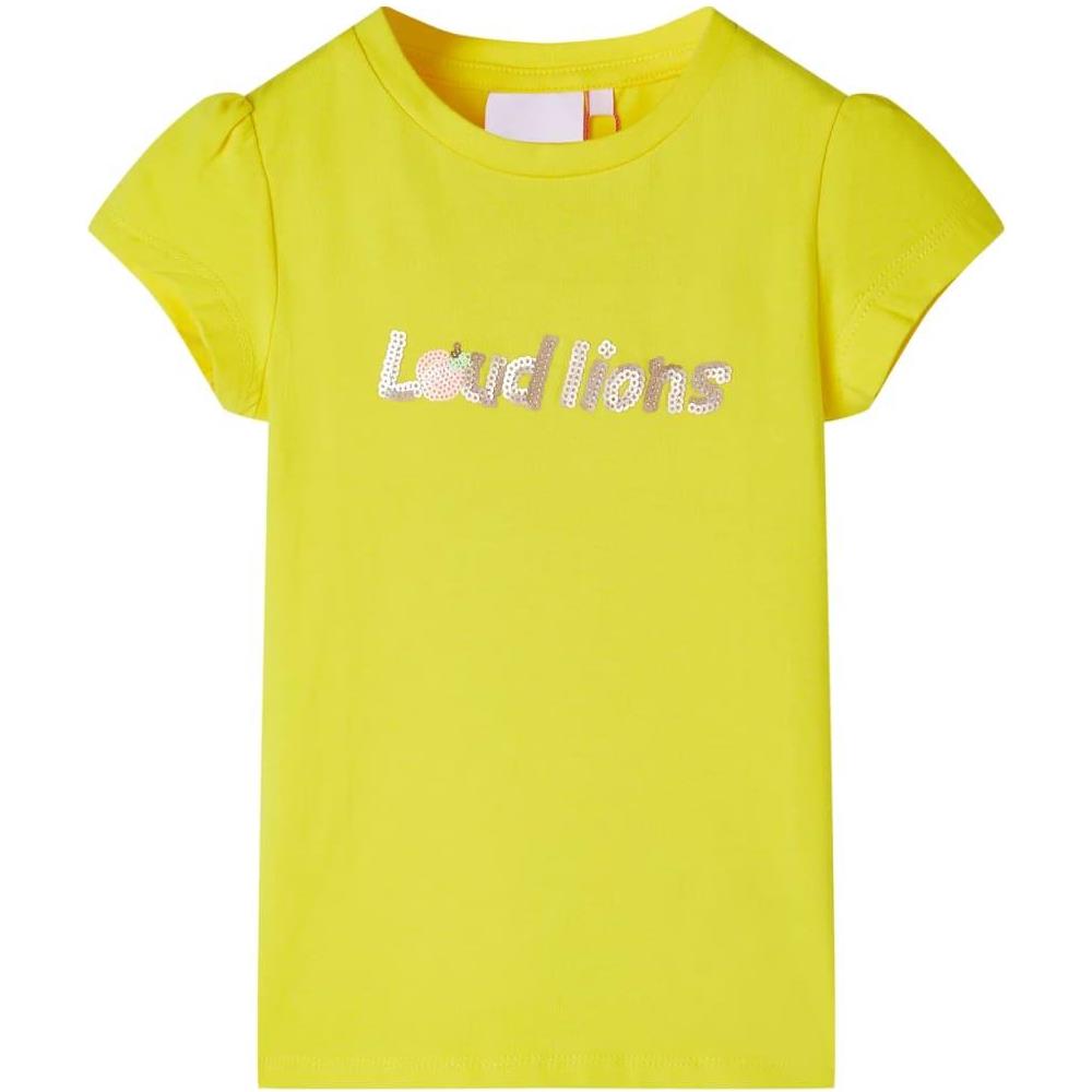 Maglietta Bambina Maniche Giallo Acceso 92 - Foto 1