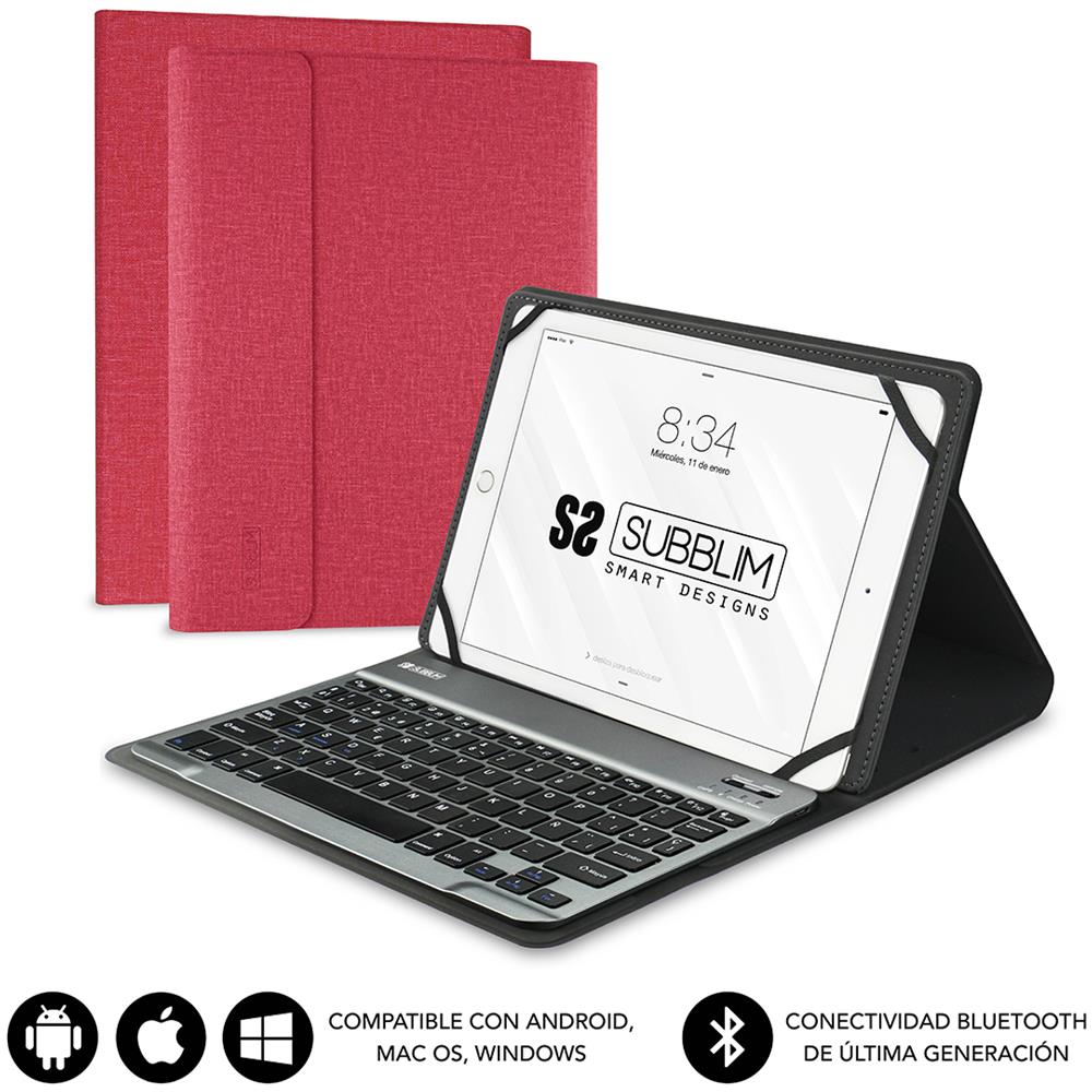 Tastiera Wireless SUB-KT2-BT0003  (Layout Spagnolo) Colore Rosso - Foto 1