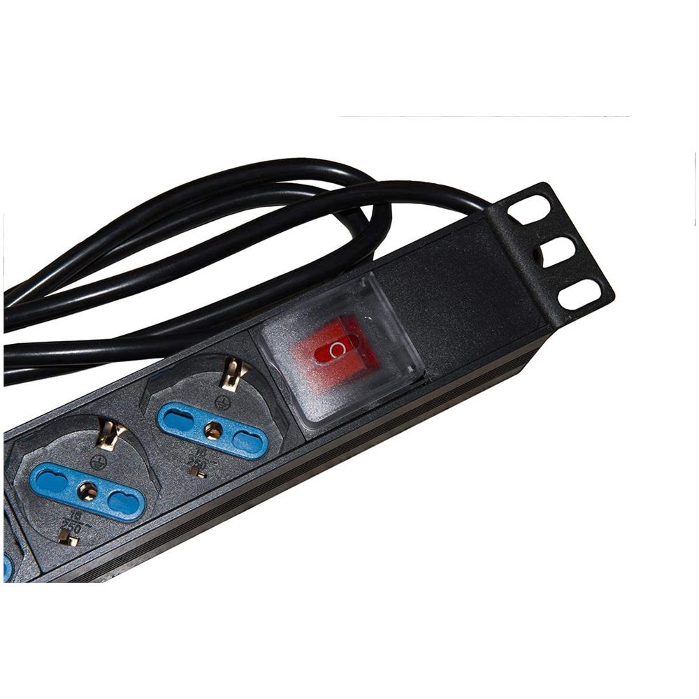 Multipresa da Rack 19" 8 Prese Universali con Interruttore Spina Italiana 16A - Foto 3