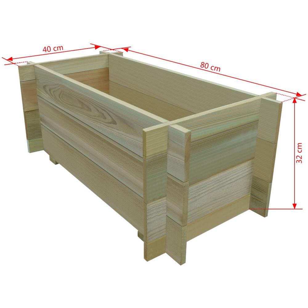 Fioriera Da Giardino Vaso Letto Vegetale Pino Impregnato 80 Cm - Foto 4