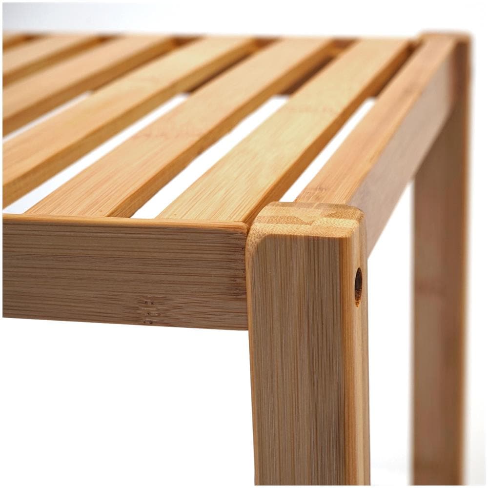 Mendler Arredo Bagno Serie HWC-B18 Legno Bambu a listelle Mobile con sportello 80x36x34cm