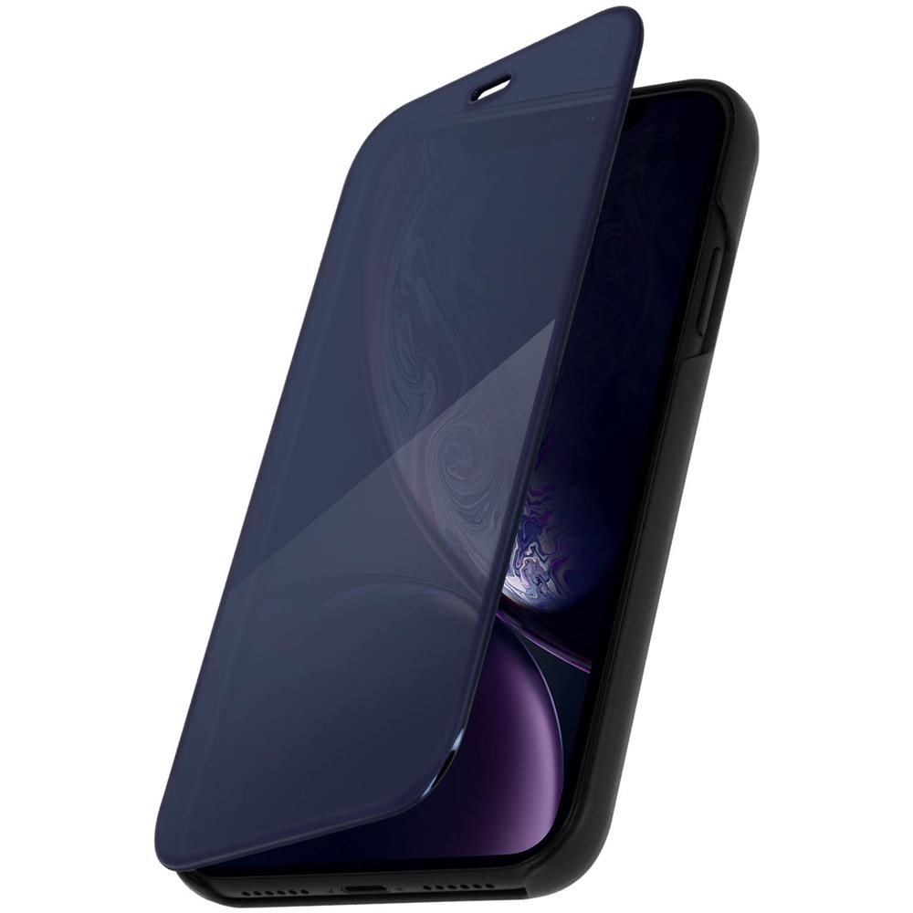 Custodia Iphone Xr Flip Specchio Sottile Sportellino Traslucido - Nero - Foto 1