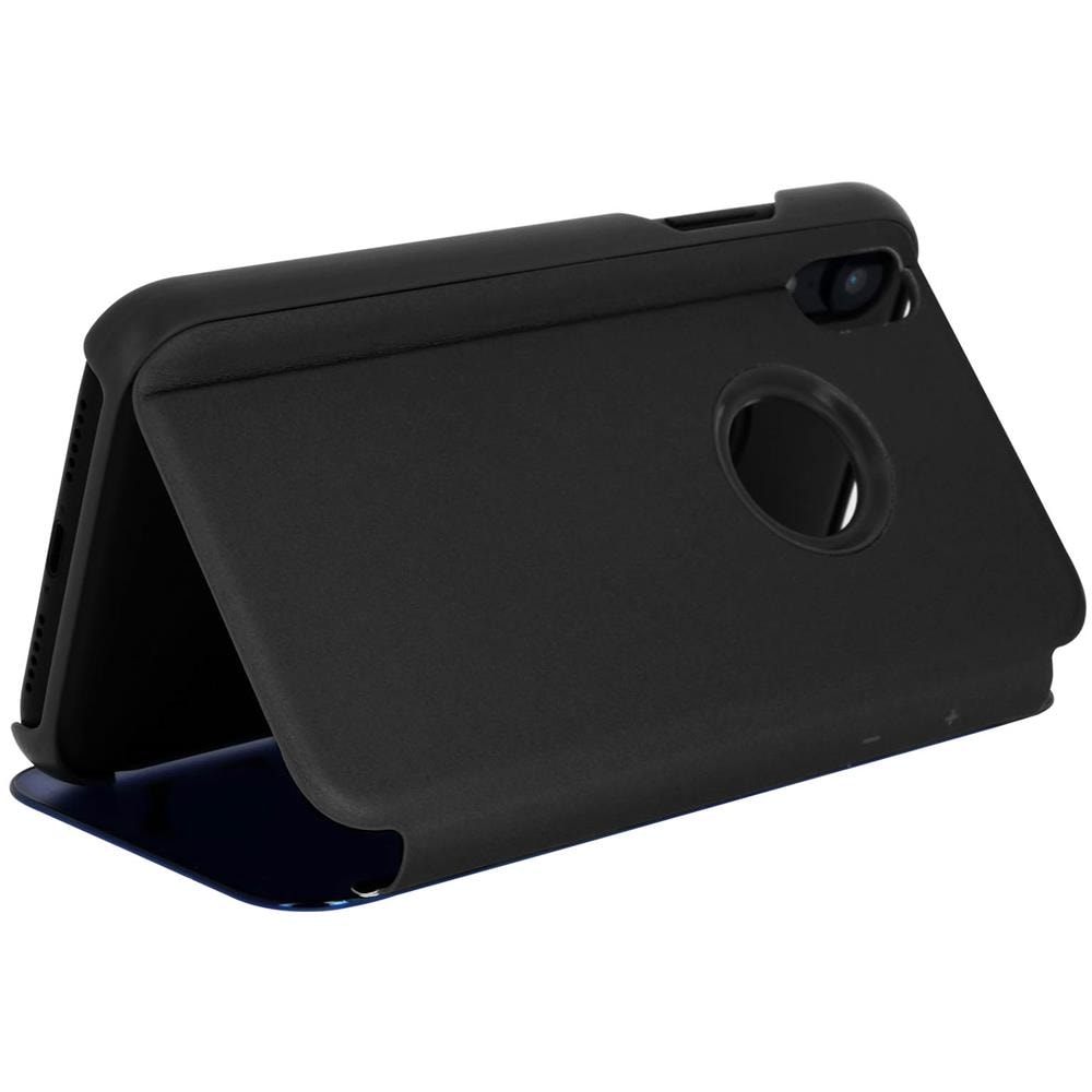 Custodia Iphone Xr Flip Specchio Sottile Sportellino Traslucido - Nero - Foto 5