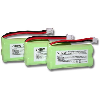 Vhbw 3x Batterie NiMH 700mAh (2,4V) Per Telefoni Cordless Siemens Gigaset A140, A145 E A16