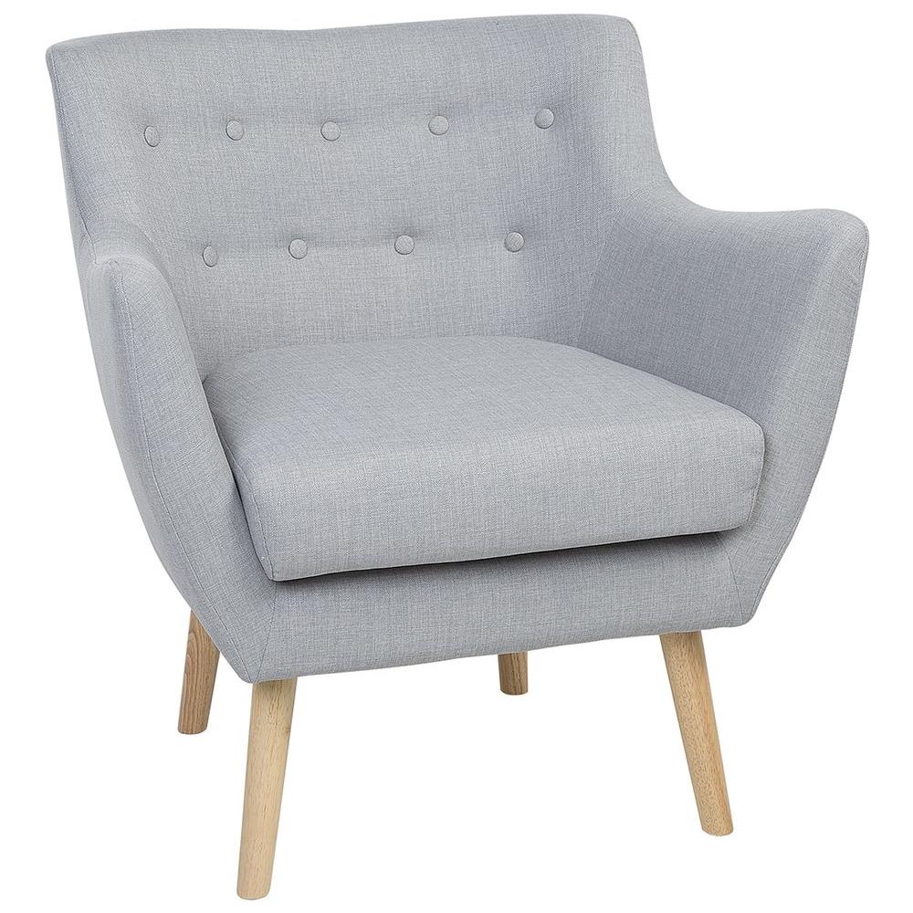 Poltrona In Tessuto Grigio Drammen - Foto 1