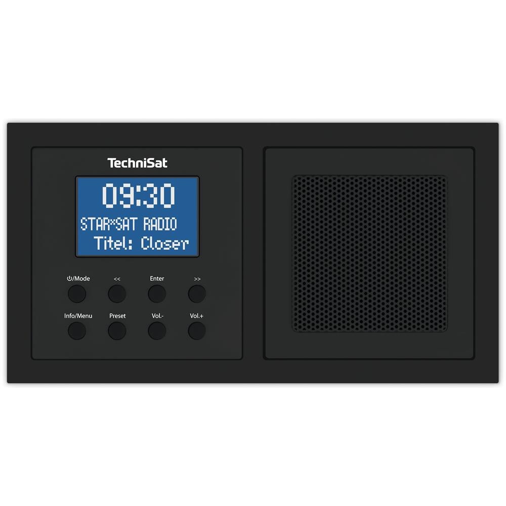 Radio digitale da incasso UP 1 DAB (montaggio in ogni scatola doppia da incasso, DAB +, FM, Bluetooth, sveglia, 2 Watt RMS) Nero - Foto 1