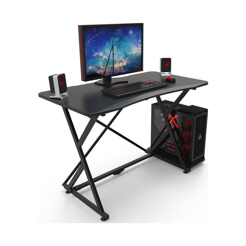 Scrivania Gaming Per Pc Con Bordo Ergonomico Nero - Foto 1