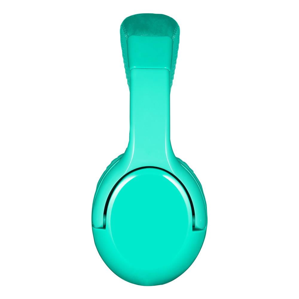 KidsBeat Cuffia Stereo Padiglione Auricolare Cablato con Microfono Integrato Colore Verde + 10 Sticker 3D per Bambini - Foto 2