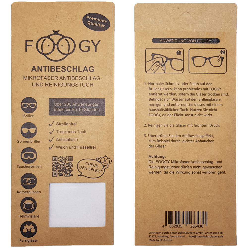 Panno Occhiali In Microfibra Antiappannamento | Panno Per La Pulizia A Secco | Non Sono Necessari Liquidi Aggiunti - Foto 1