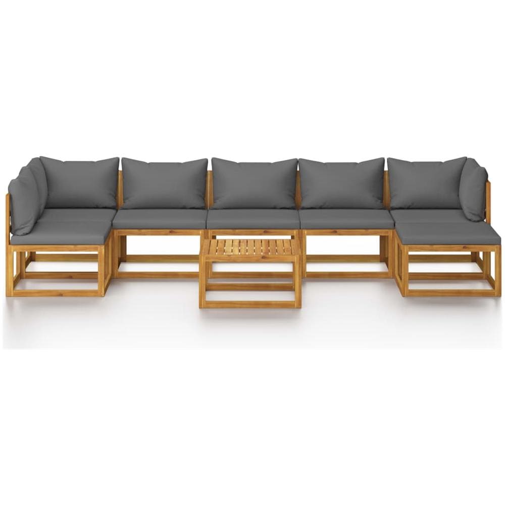 Set Divani Da Giardino 8 Pz Con Cuscini In Massello Di Acacia - Foto 2