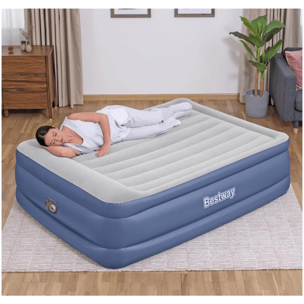 Materasso Ad Aria Tritech 2 Persone 203x152x56 Cm Blu E Grigio - Foto 3