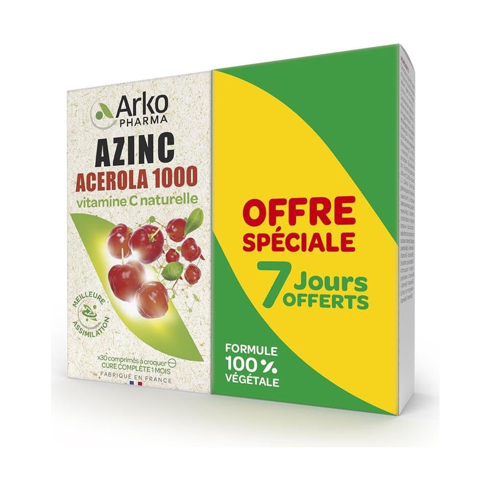 Acerola 1000 Vitamina C Naturale 2x30 Compresse Azinc - Foto 1