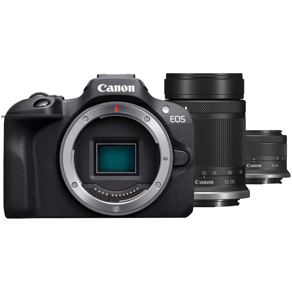 Eos R100 Kit 18-45mm + 55-210mm Is Stm Garanzia Ufficiale Canon - Foto 1
