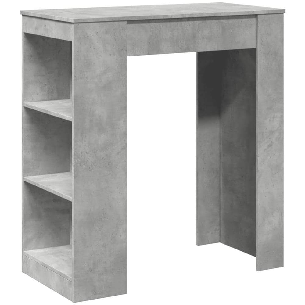 Tavolo Bar con Rastrelliera Grigio 95x47x103,5 cm Multistrato - Foto 1