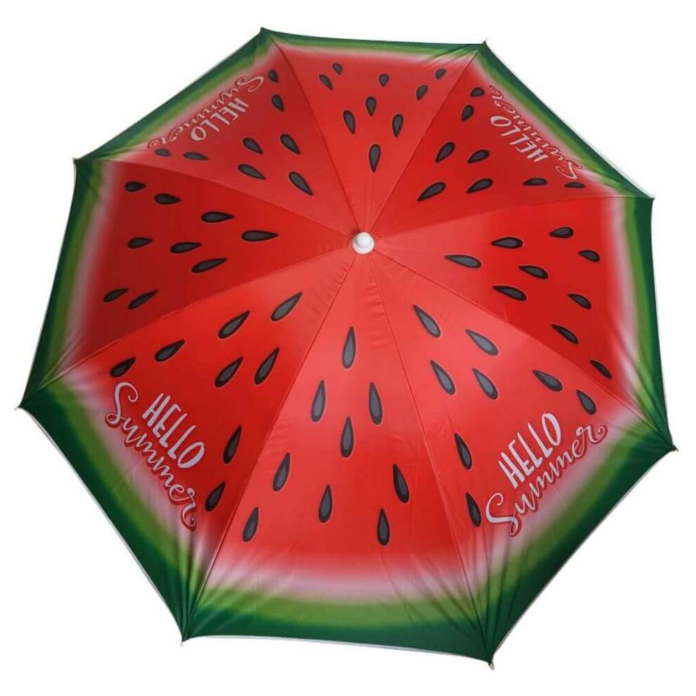 Ombrellone Spiaggia Poliestere Uv 200/32 Decoro Anguria E Fenicottero - Foto 1