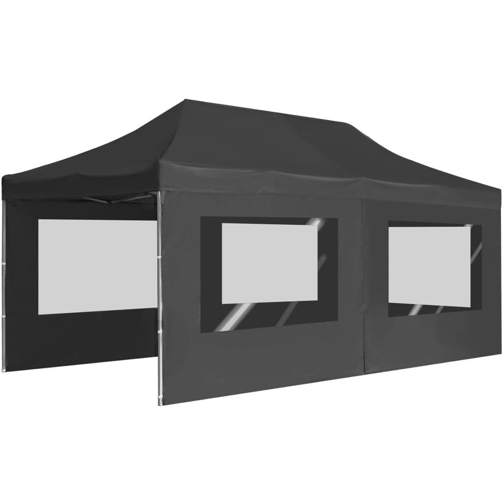 Gazebo Pieghevole con Pareti in Alluminio 6x3m Antracite - Foto 10
