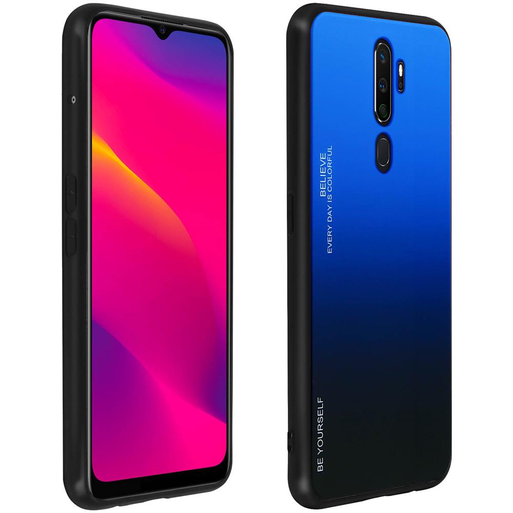 Cover Rigida Per Oppo A5 2020 / A9 2020 Sottile Con Design Lucido Blu Sfumato - Foto 1