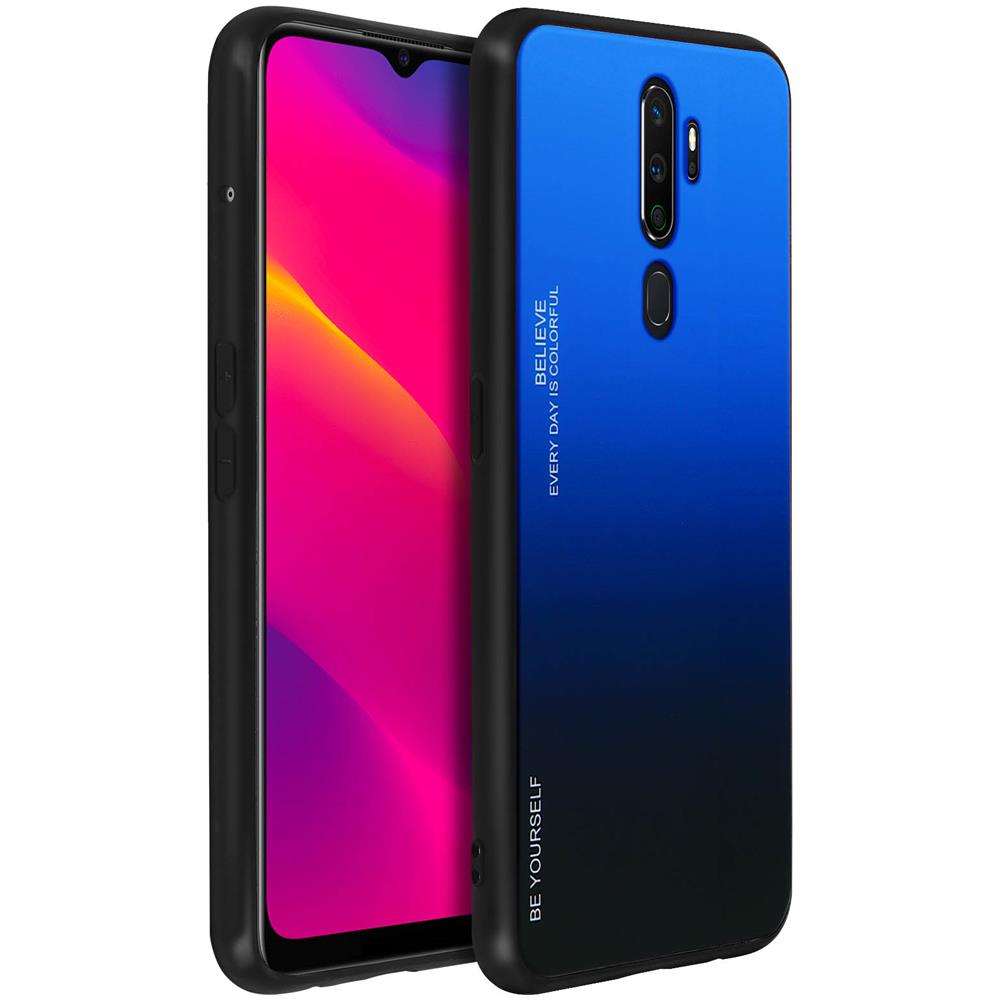 Cover Rigida Per Oppo A5 2020 / A9 2020 Sottile Con Design Lucido Blu Sfumato - Foto 5