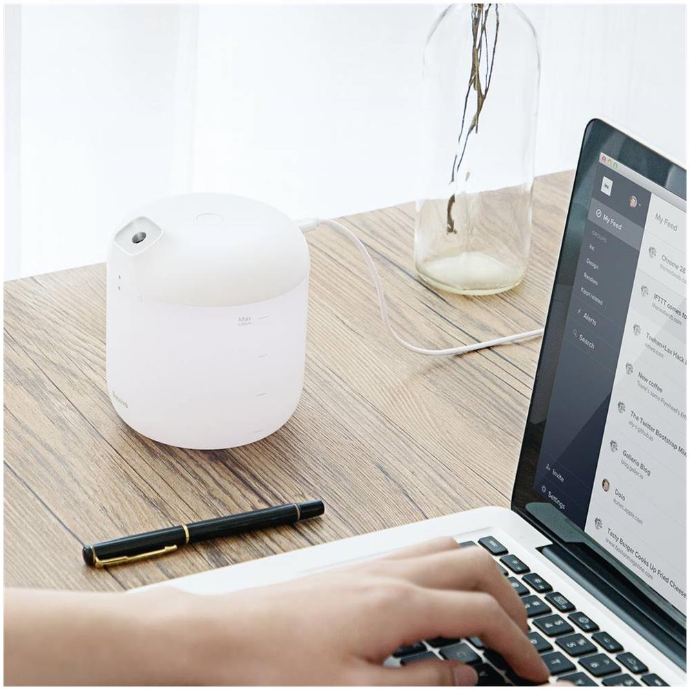 lephant DHXX-02 Umidificatore d’Aria 600?ml con Lampada LED, Silenzioso 25?dB per Casa /Ufficio - Foto 2