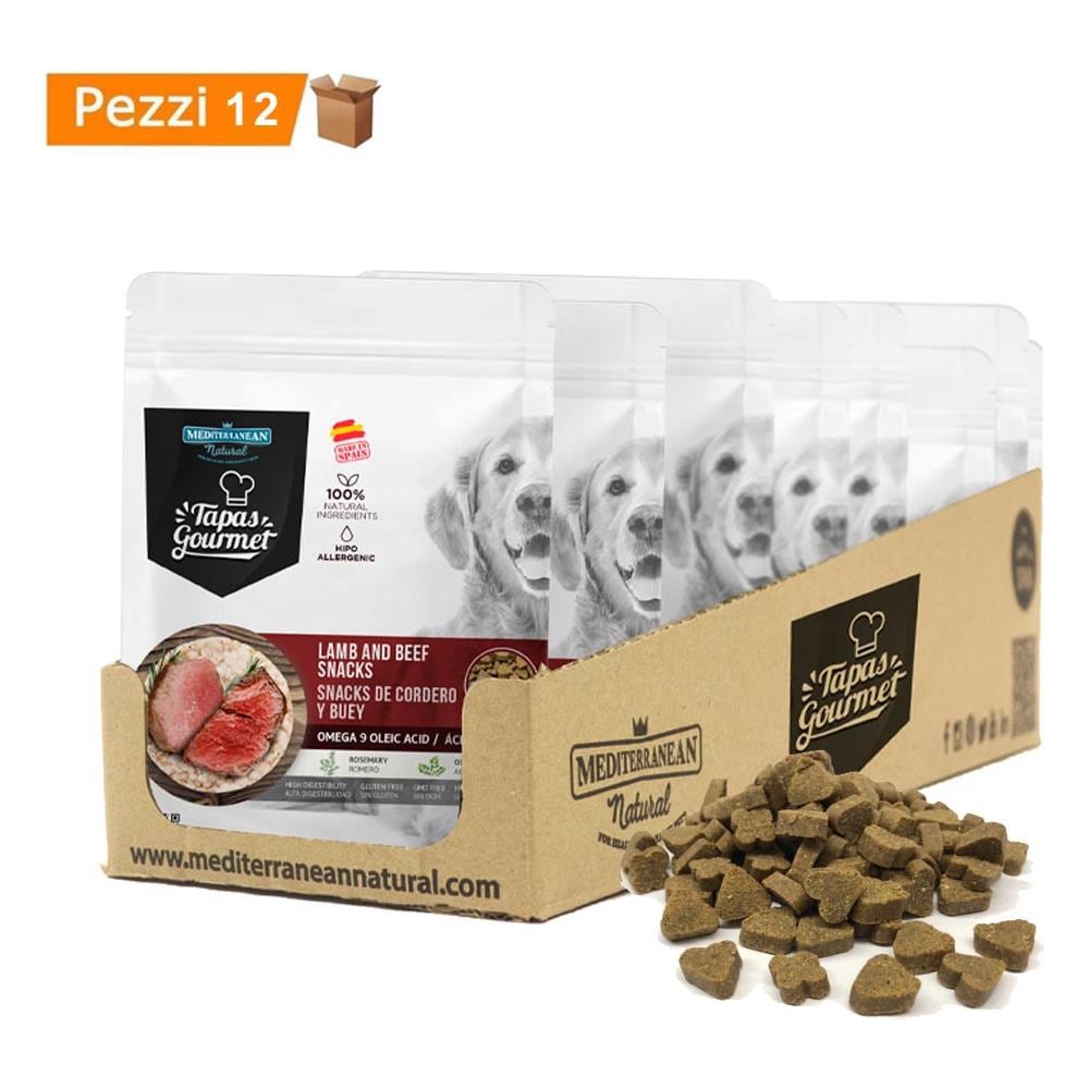 Multipack Da 12 Pz Cibo Per Cani Semiumido Tapas Gourmet Mediterranean Natural Agnello & Manzo - Foto 1
