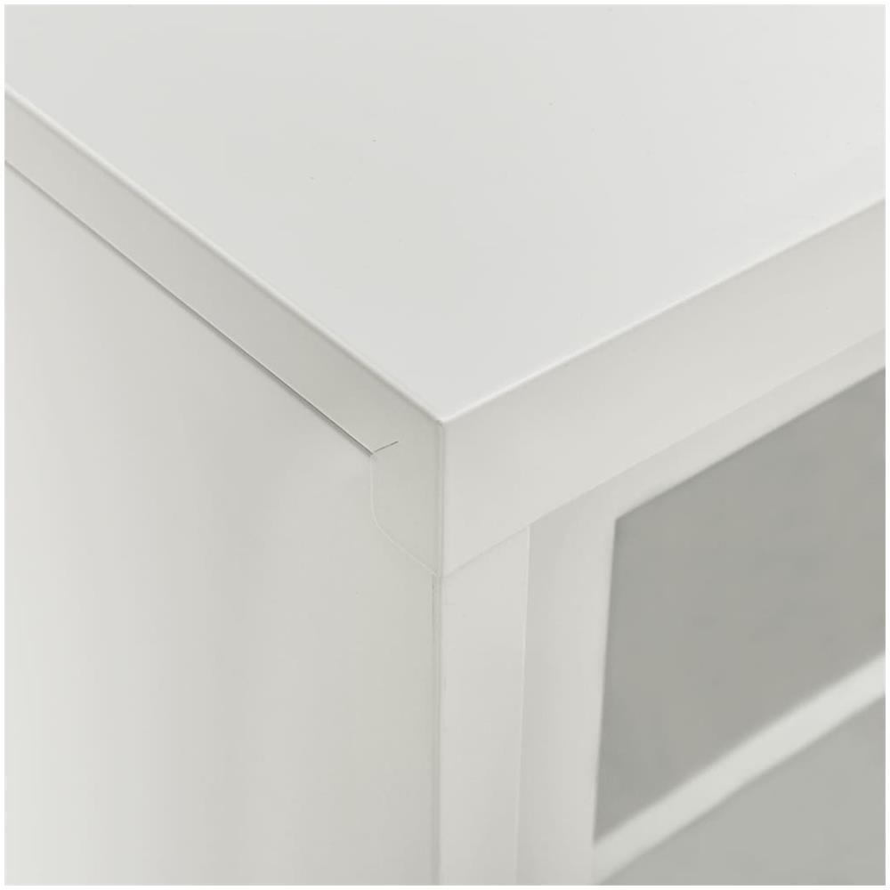 Armadio con Ante Scorrevoli Grigio Chiaro 90x40x90cm in Acciaio - Foto 2