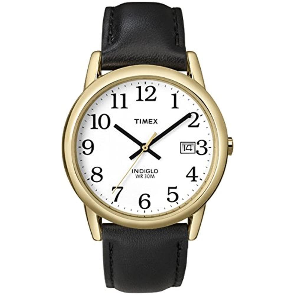 T2h291 Orologio Da Polso, Quadrante Analogico Da Uomo, Cinturino In Pelle, Bianco / oro / nero - Foto 1
