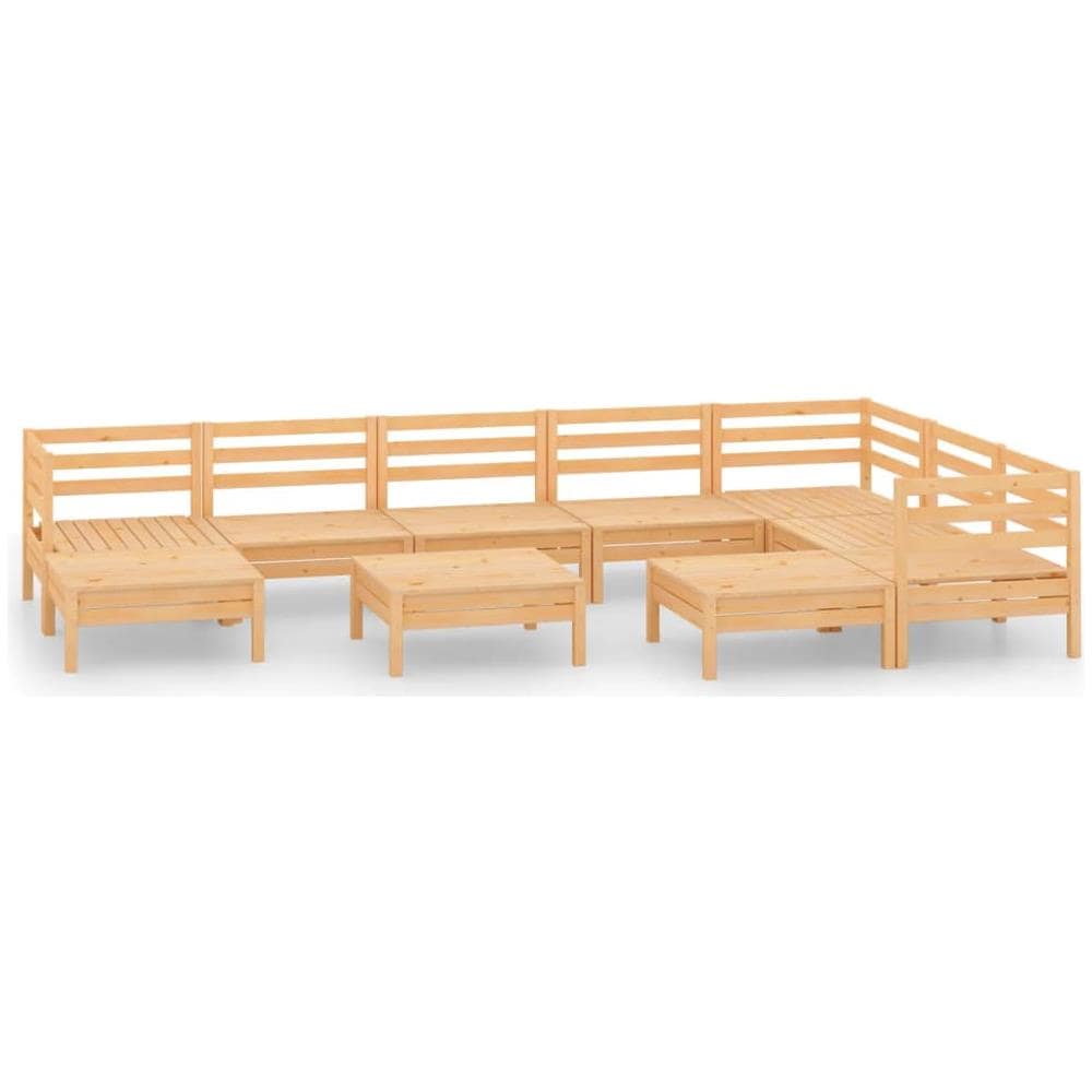 Set Salotto da Giardino 10 pz in Legno Massello di Pino - Foto 1