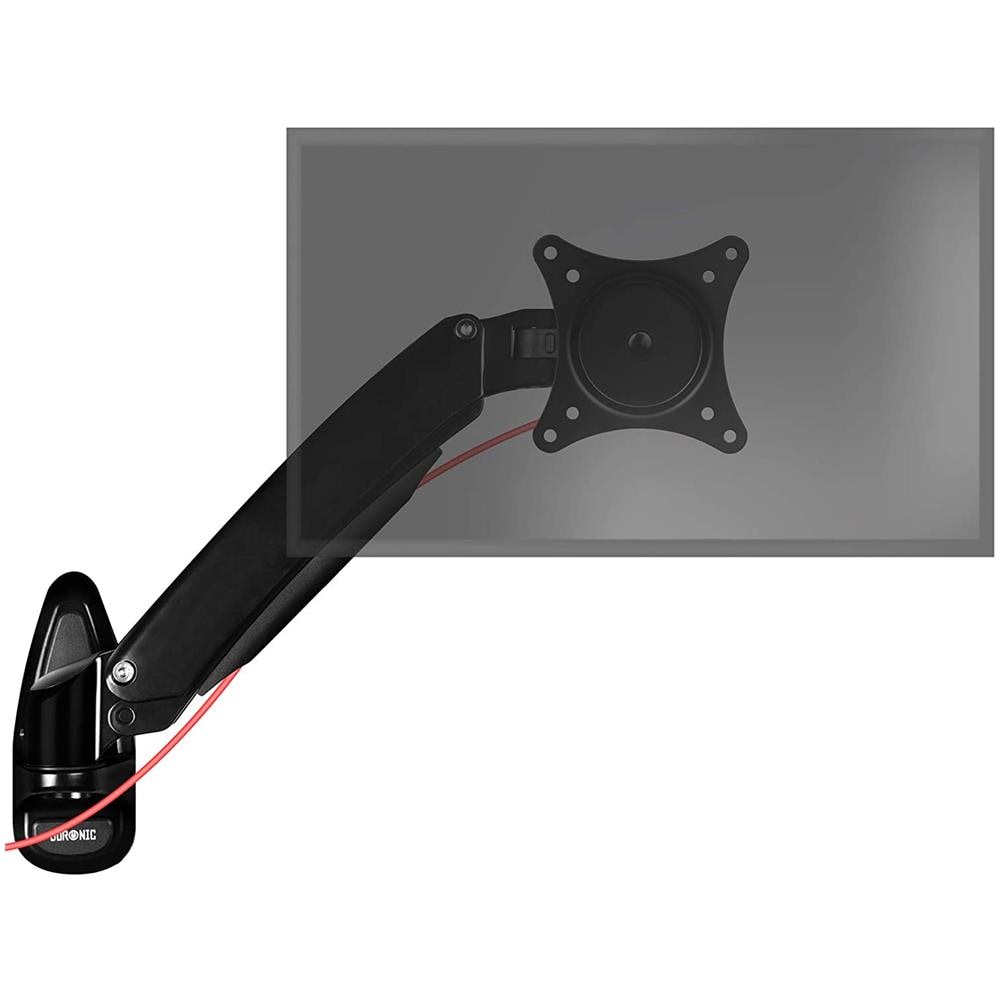 Dm55w1x1 Supporto Da Parete Monitor 15” - 27” Con Braccio Estensore Regolazione A Molla Vesa Max 100 X 100mm Struttura In Aluminio Portata 8kg - Foto 1