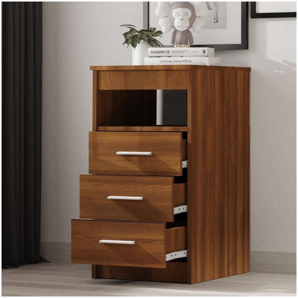 Cassettiera Rovere Marrone 40x50x76 Cm In Legno Multistrato - Foto 5