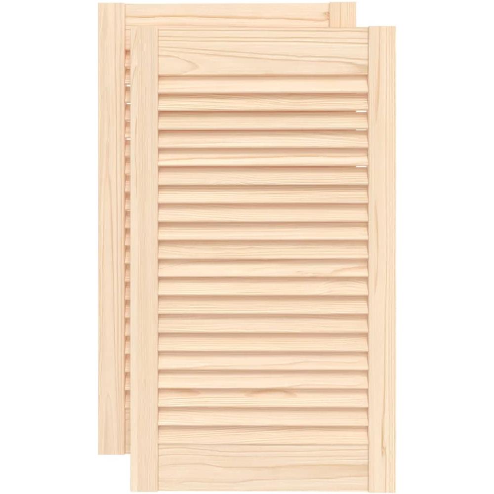 Ante con Design a Lamelle 2 pz 69x39,4 cm in Legno di Pino - Foto 1