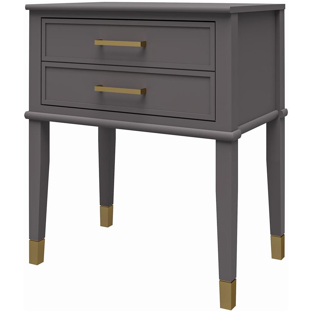 Westerleigh Tavolino Con 2 Cassetti In Mdf Grigio - Foto 1