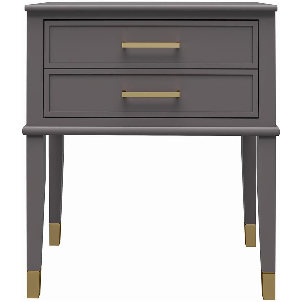 Westerleigh Tavolino Con 2 Cassetti In Mdf Grigio - Foto 2