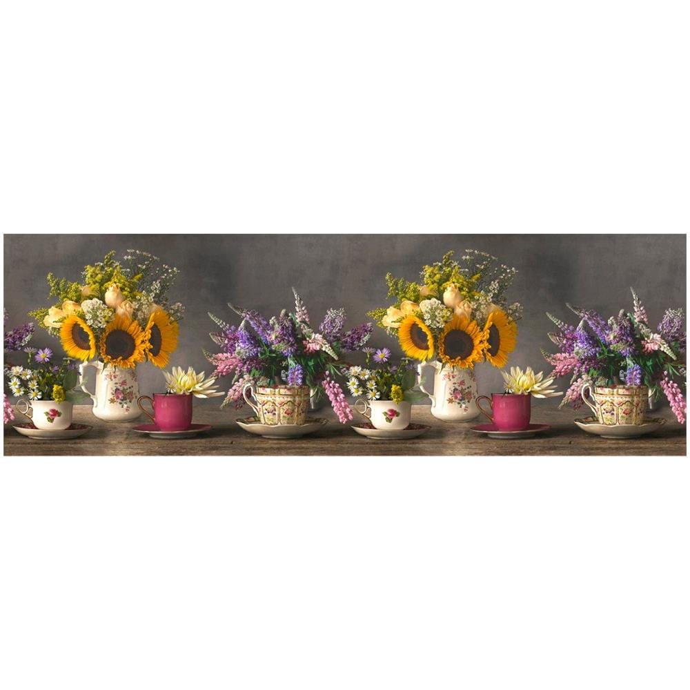 Tappeto Passatoia Cucina Antiscivolo Sottolavello Digitale Fantasie Varie 50x180 Vaso Girasoli - Foto 2