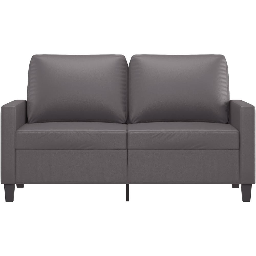 Divano A 2 Posti Grigio 120 Cm In Similpelle - Foto 3