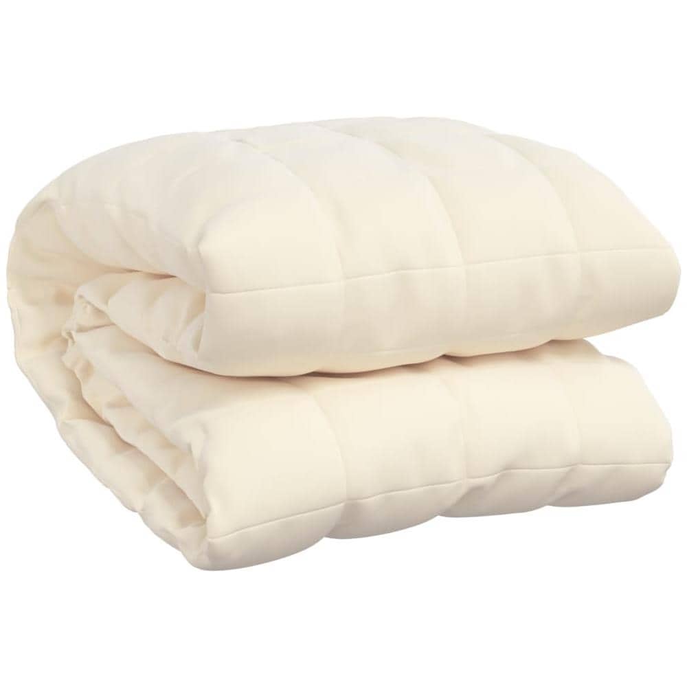 Coperta Ponderata Crema Chiaro 140x200 Cm 6 Kg Tessuto - Foto 1