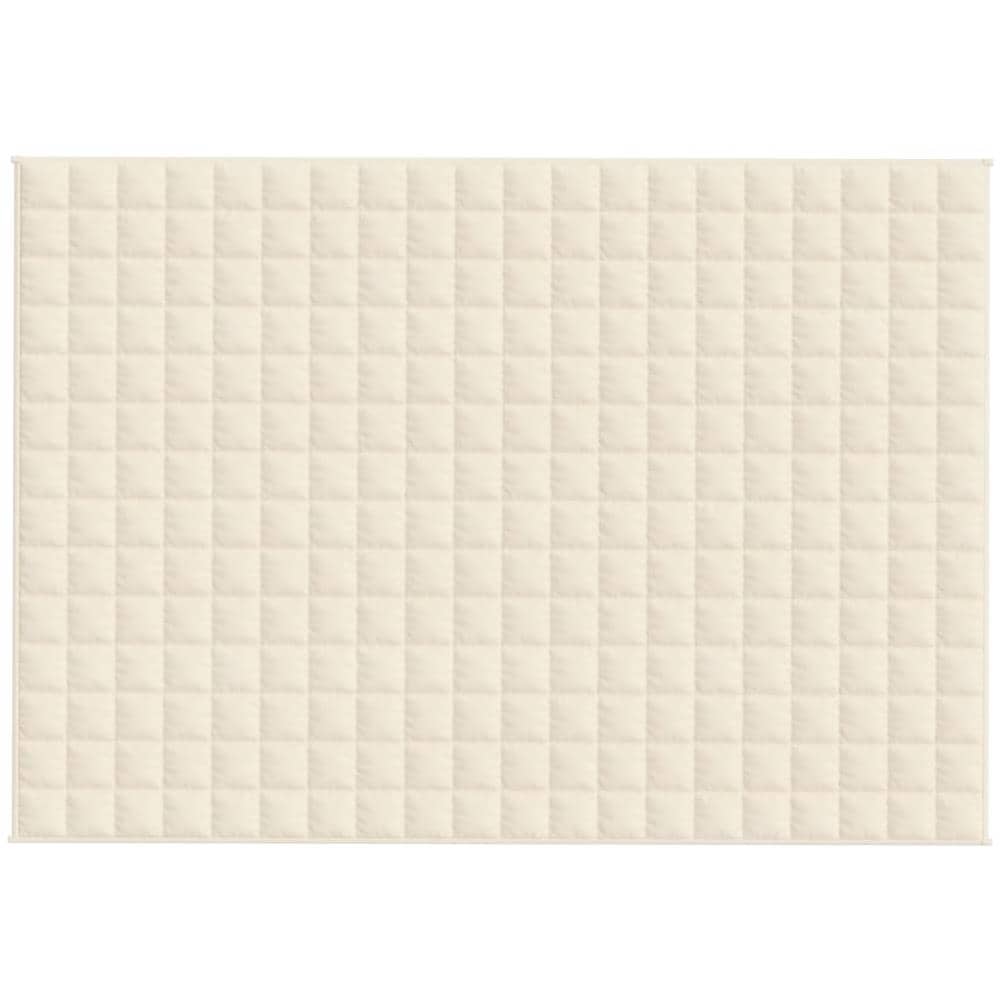 Coperta Ponderata Crema Chiaro 140x200 Cm 6 Kg Tessuto - Foto 2